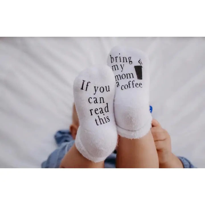Bring My Mom Coffee Baby Socks