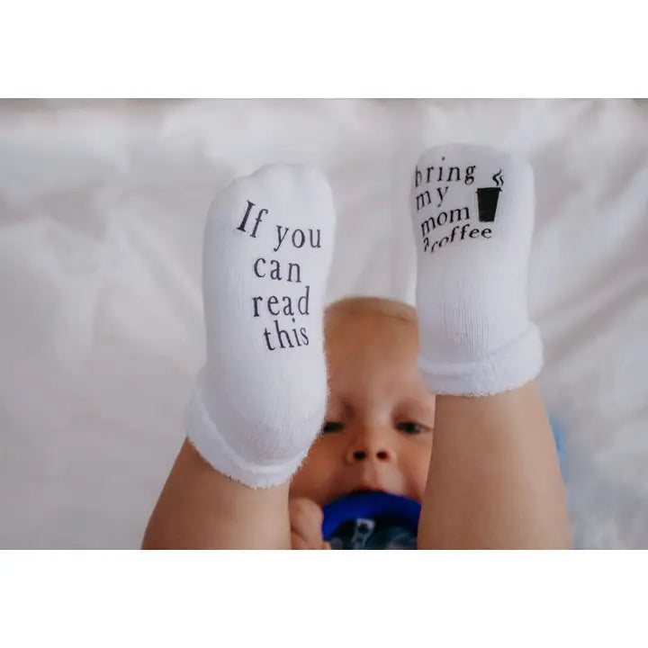 Bring My Mom Coffee Baby Socks