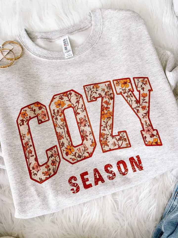 Floral Cozy Season Graphic Sweatshirt