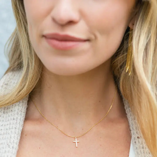 Delicate Cross Necklace (2 colors)