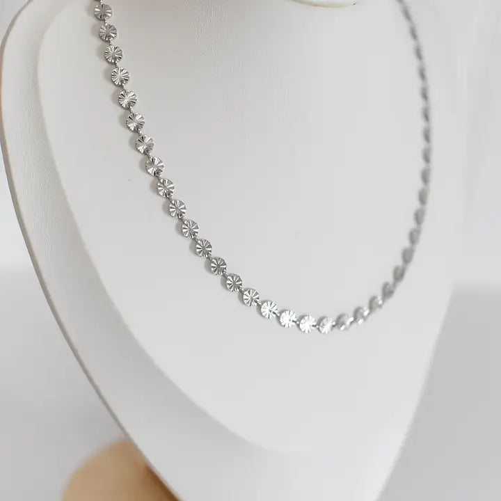 18K Gold Plated Disc Chain Necklace (2 colors)