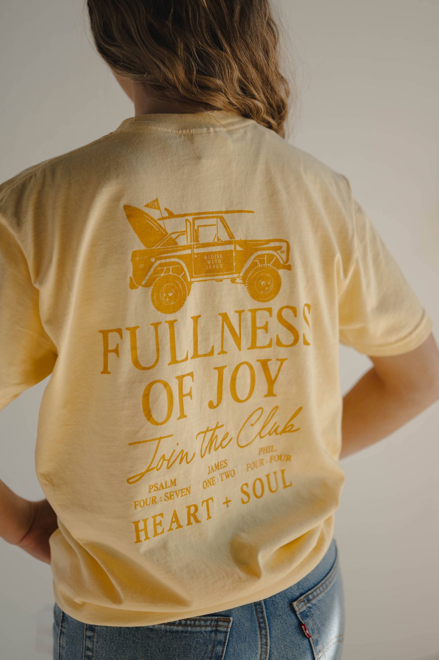 Choose Joy Christian Graphic Tee - Yellow