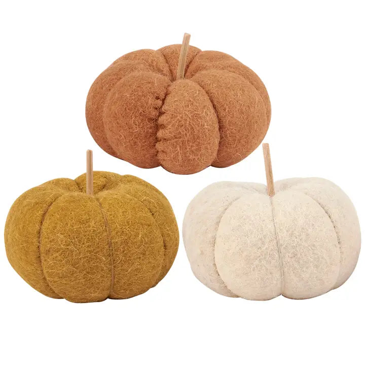 Mini Felt Pumpkin Set