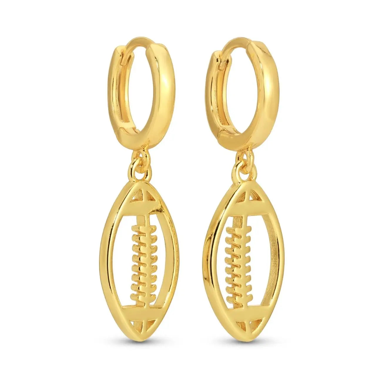 18k Gold Plated Football Huggies