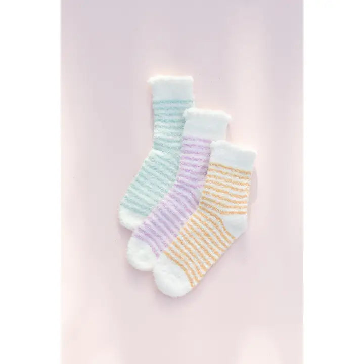 Striped Fuzzy Socks (3 colors)