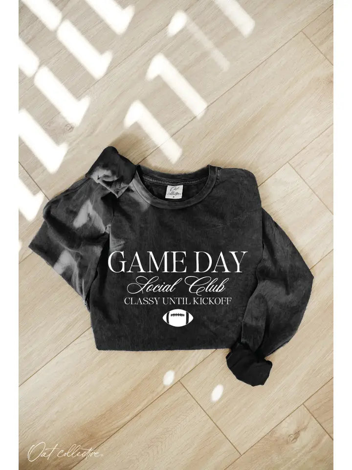 Game Day Social Mineral Long Sleeve - Black