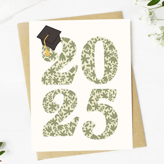 2025 Floral Graduation Card