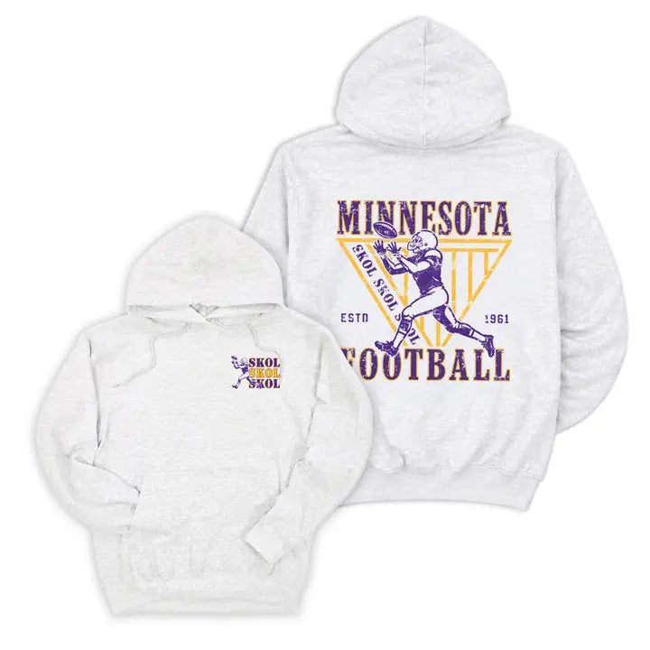 Skol Vikings Hoodie Sweatshirt - Ash