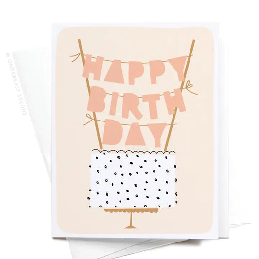 Happy Birthday Cake Greeting Card