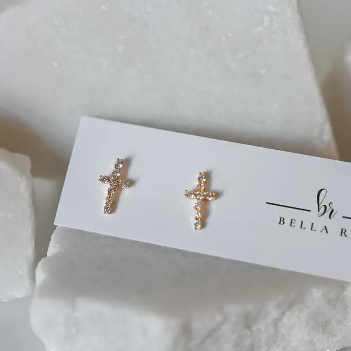 Hypoallergenic Cross Stud Earrings