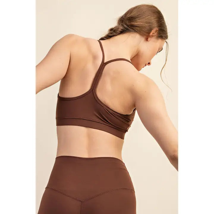 Butter Racer Back Sports Bra - Java