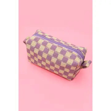 Checker Makeup Pouch (4 colors)