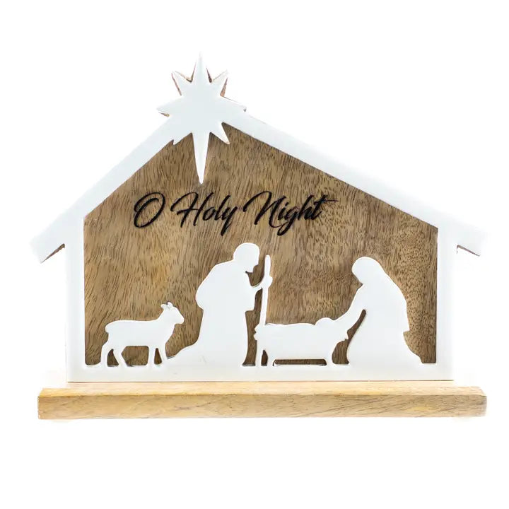 Nativity Wooden Decor Piece