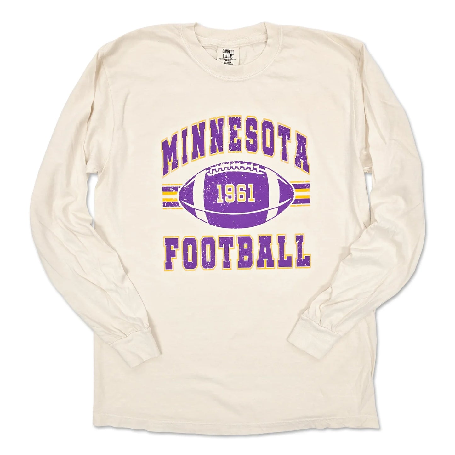Vintage Minnesota Football Long Sleeve - Cream