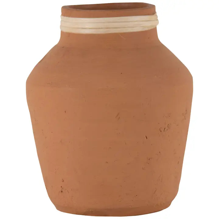 Natural Hand Thrown Vase - Terracotta