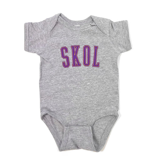 MN SKOL Onesie - Heather Grey