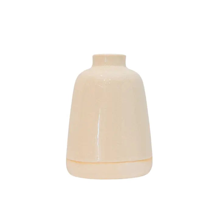 Smooth Tapered Ceramic Vase - Cream
