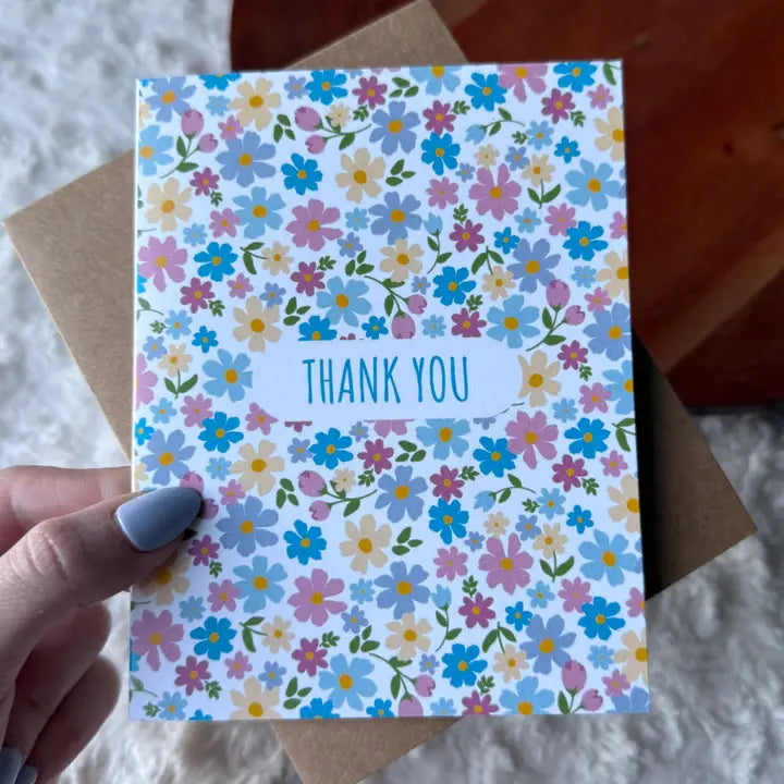 Colorful Thank You Floral Card