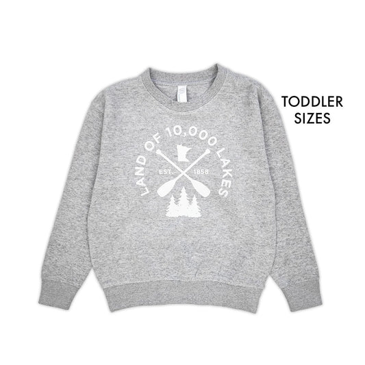 Toddler MN Lakes Crewneck - Gray