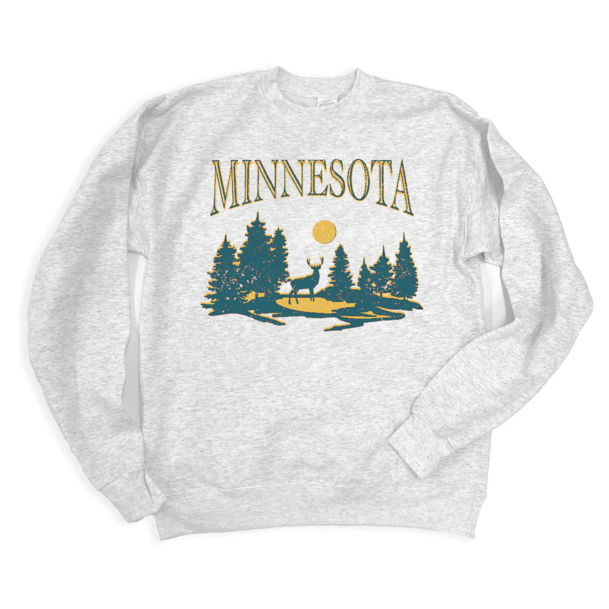 Vintage Forest Crewneck - Heather Gray