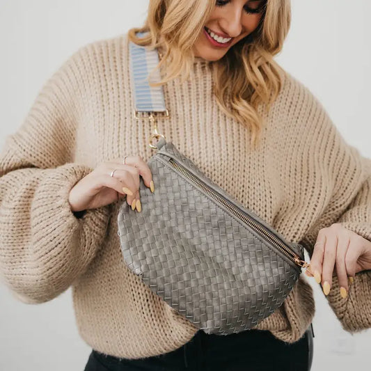 Westlyn Woven Bum Bag - Gray