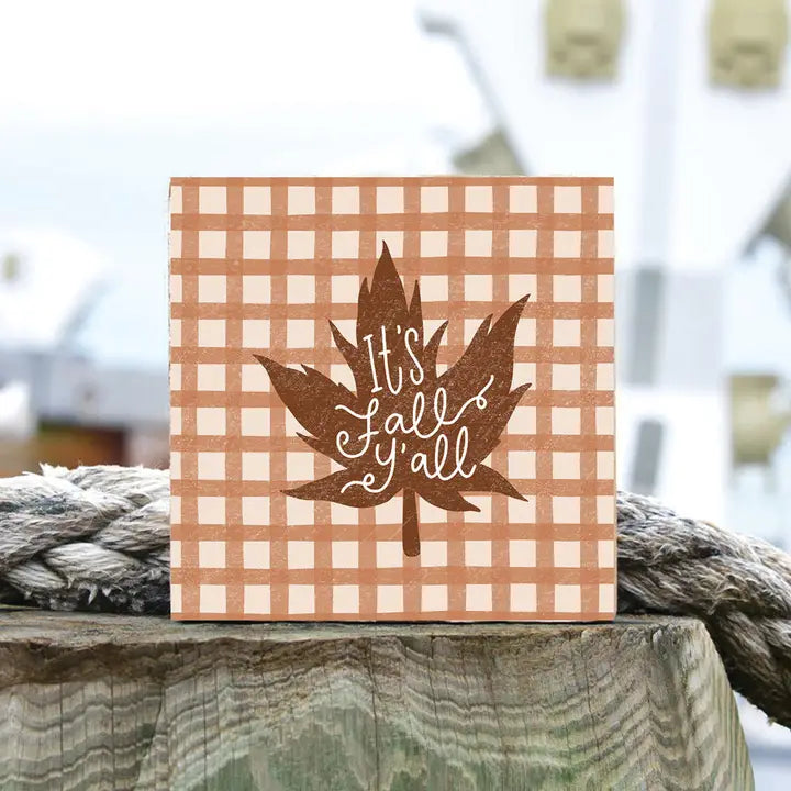 It's Fall Y'all Wood Block Decor