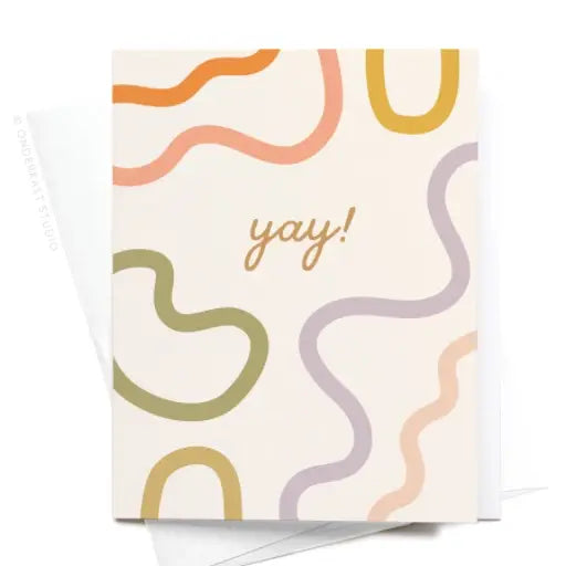 Yay Squiggles Greeting Card