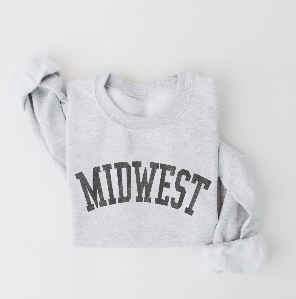 Midwest Graphic Crewneck - White Heather