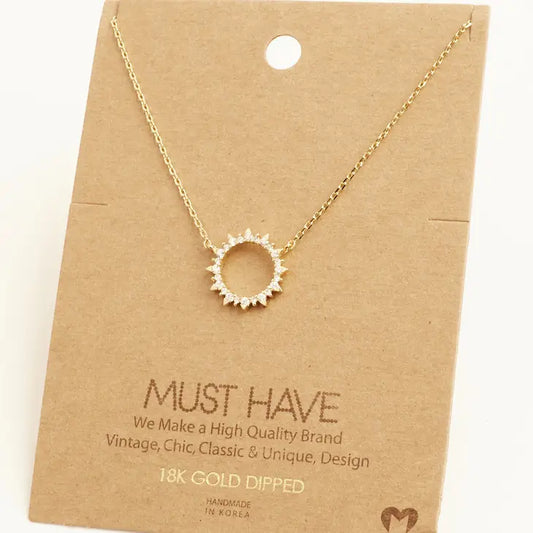 Sun Necklace - Gold