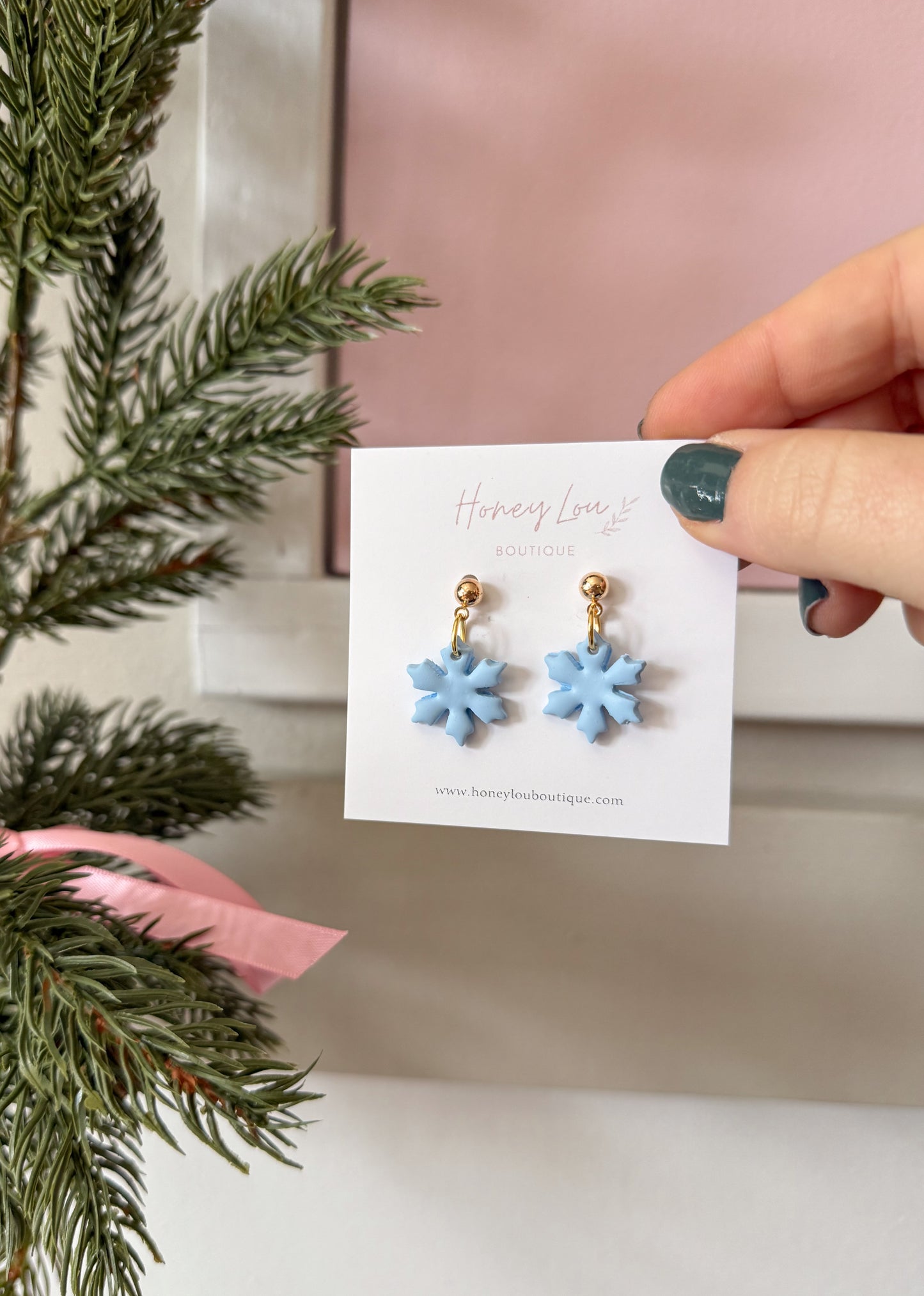 Snowflake Clay Earrings (2 colors)