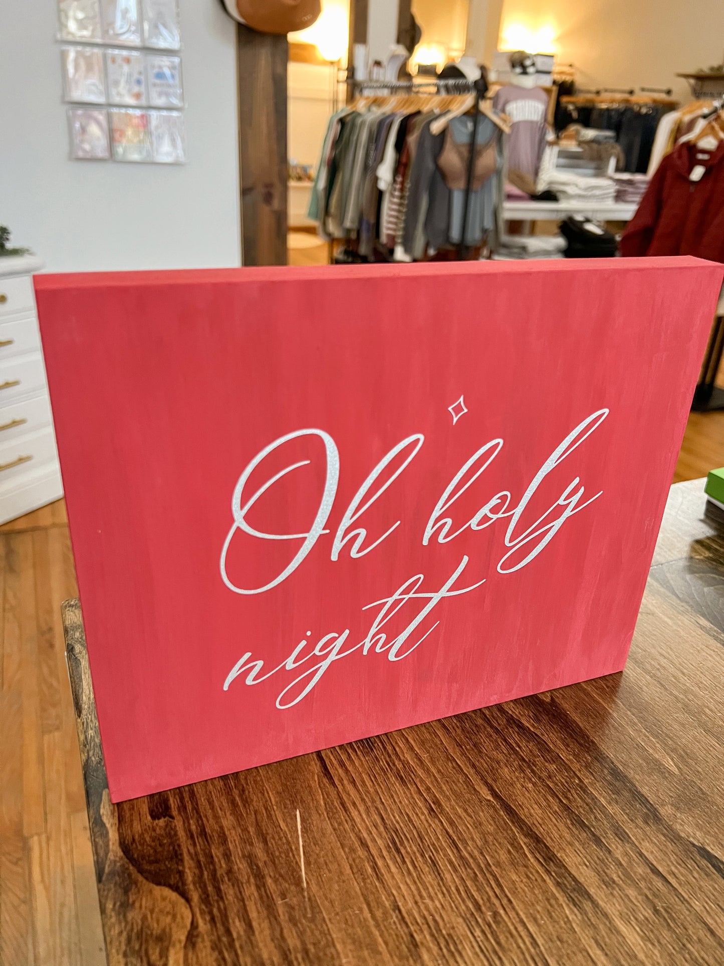 Oh Holy Night Wooden Sign