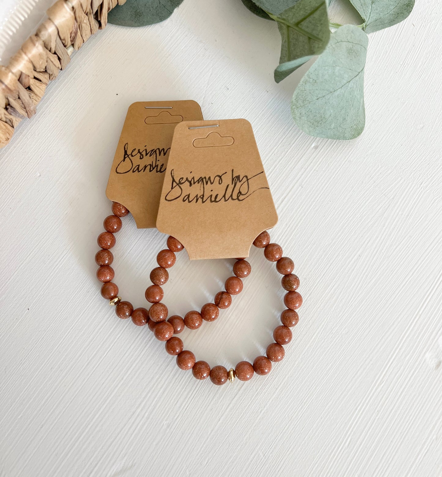 Single Stone Bracelet - Shimmer Rust