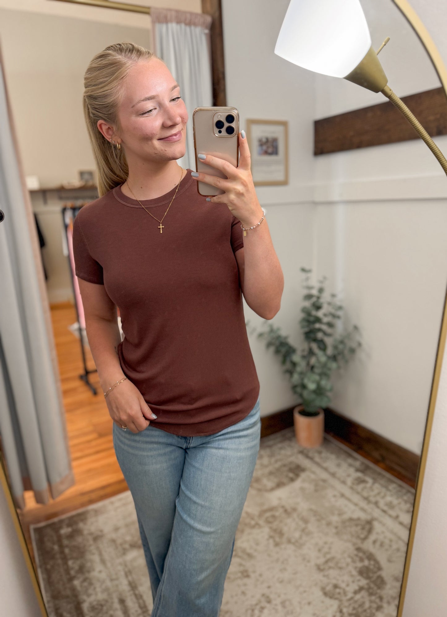 Ribbed Knit Basic T-Shirt (3 colors)