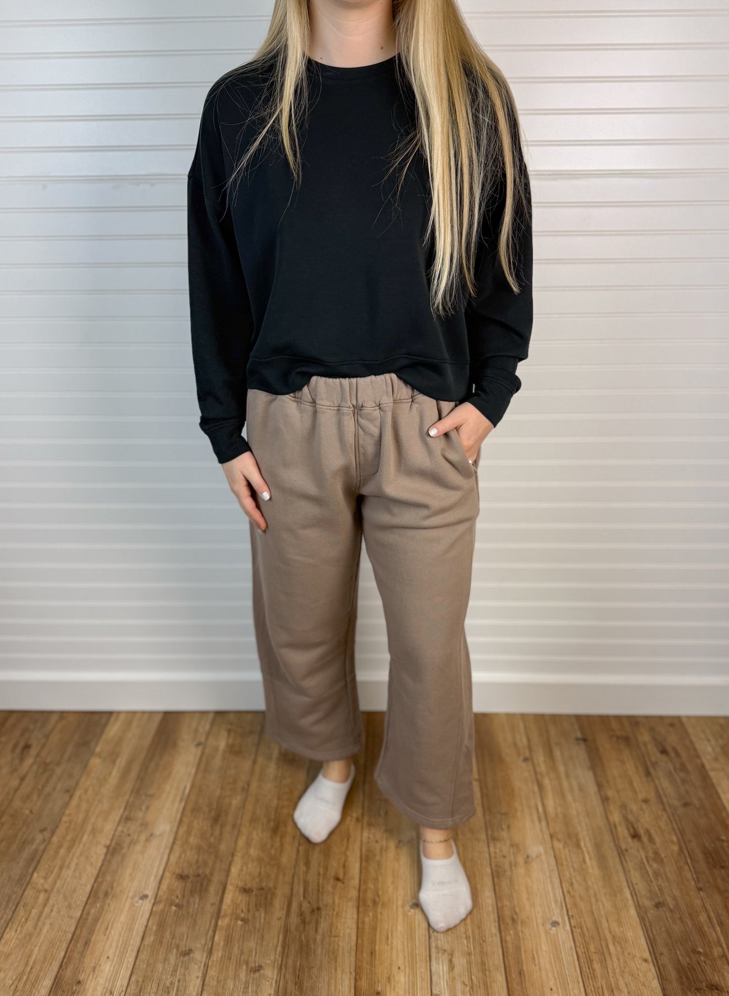 Cotton Barrel Lounge Pants - Taupe