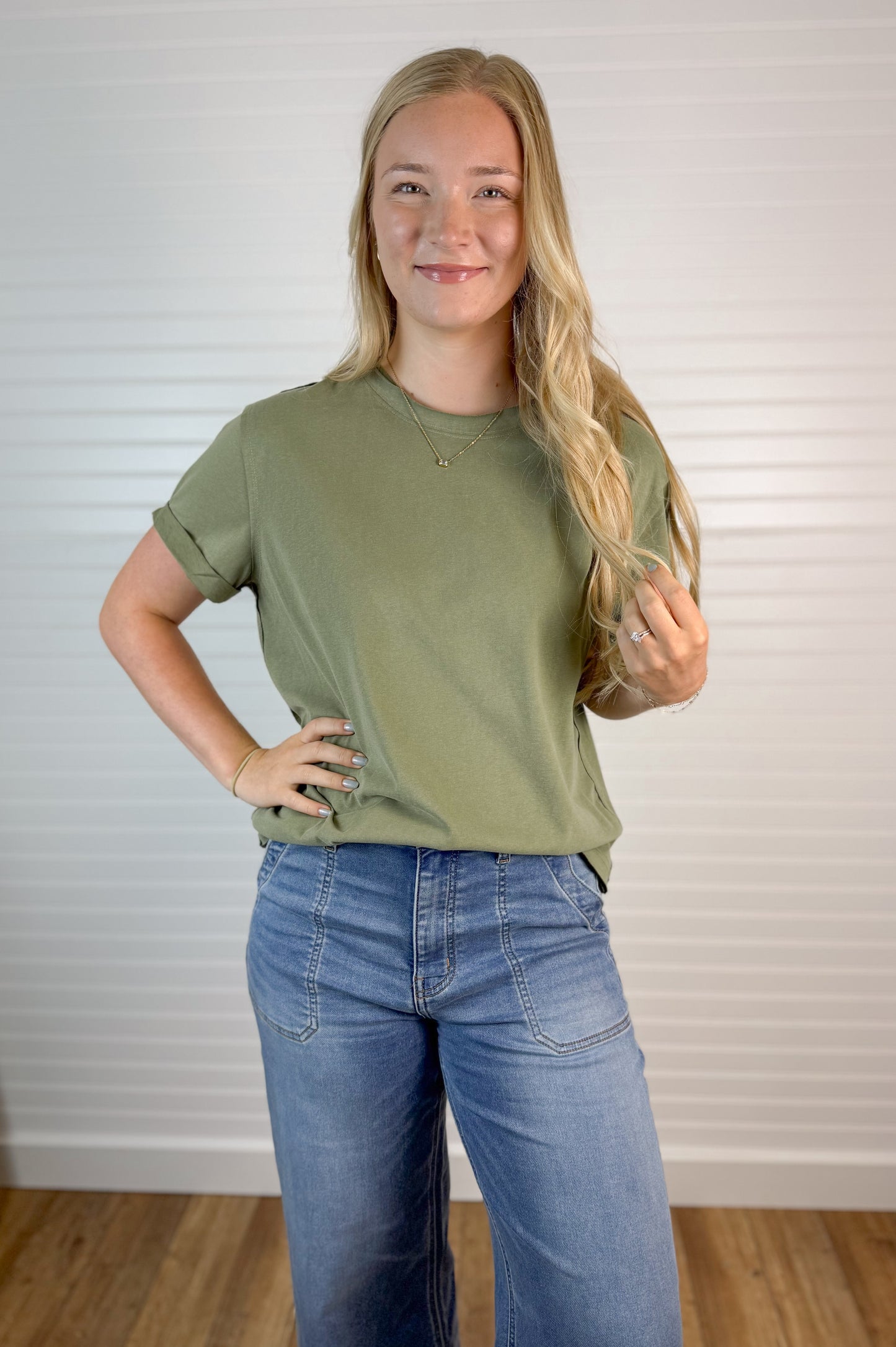 Soft Classic Cuffed Sleeve Tee (3 colors)