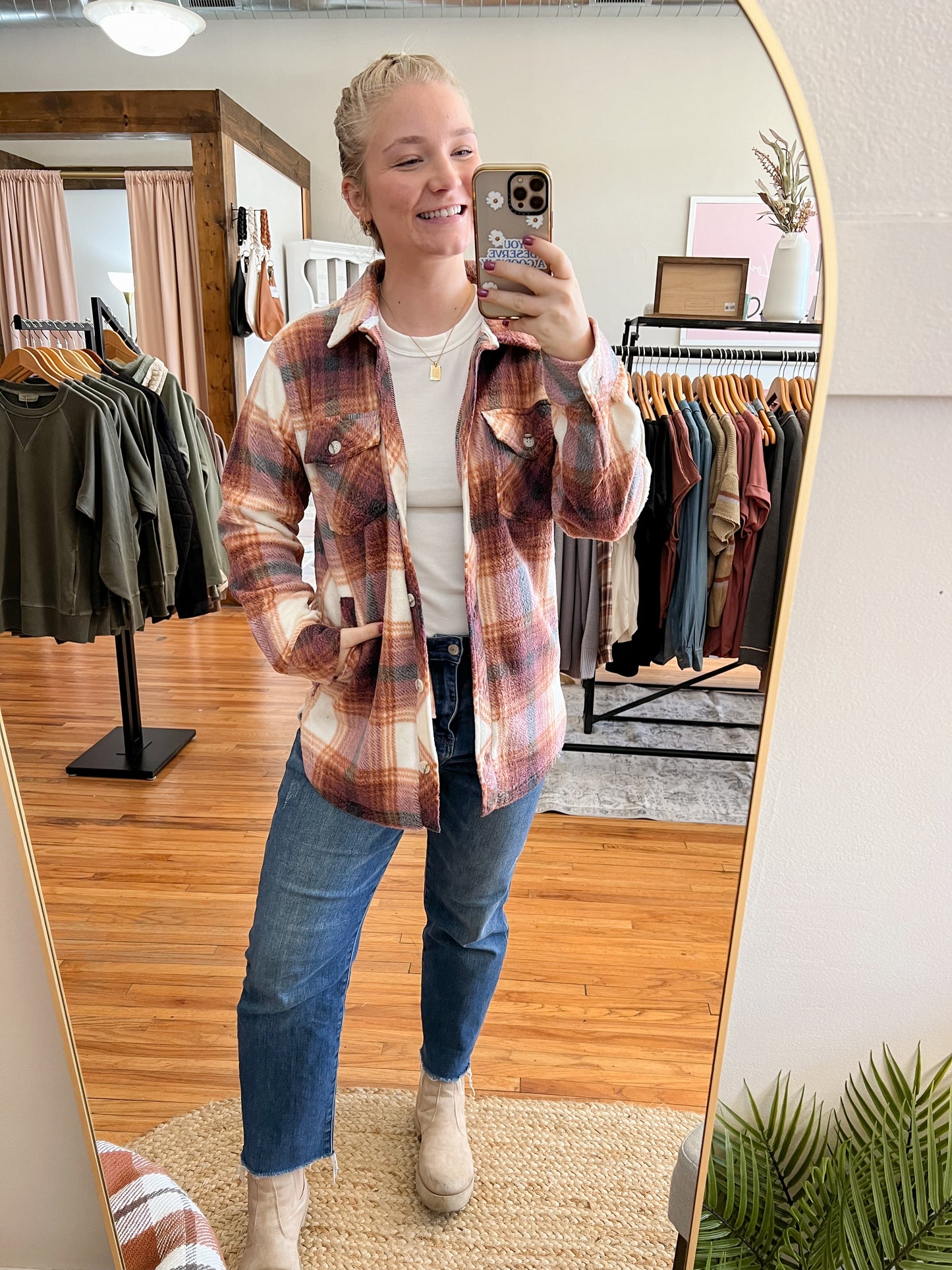 Ultra Cozy Plaid Shacket (2 colors)