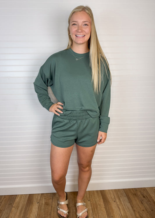 Scuba Sweatshirt / Short Set - Forest