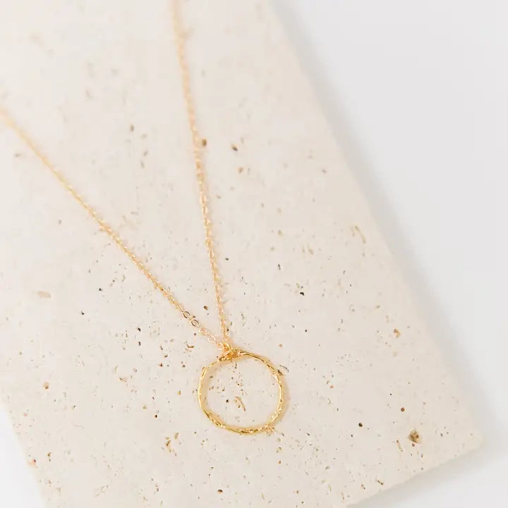 14k Gold Plated Ring Necklace