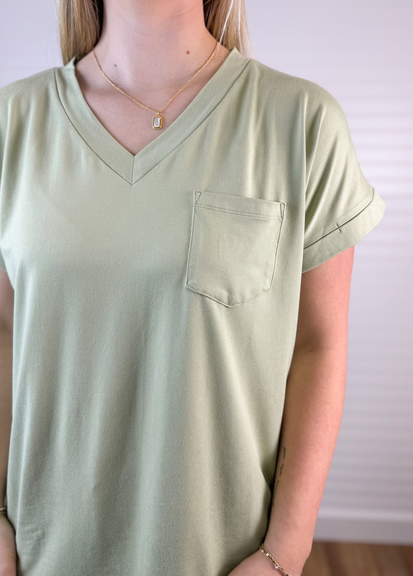 Butter Soft Pocket V-Neck Top (5 colors)