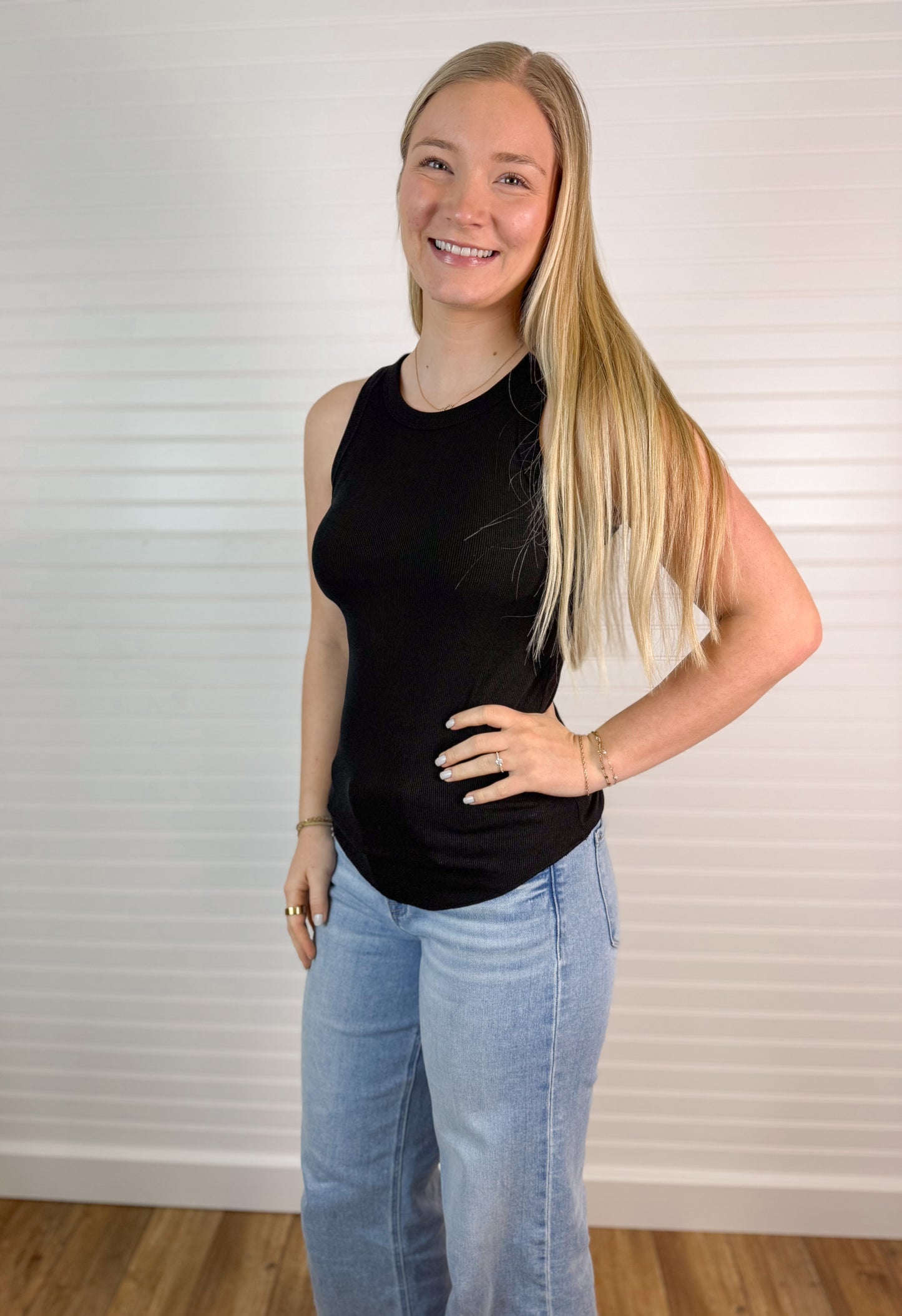 Crewneck Ribbed Knit Tank (5 colors)