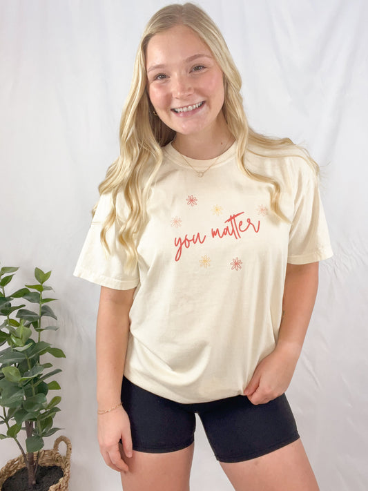 You Matter Mental Health Graphic Tee - Ivory