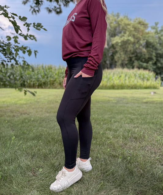 Buttery Soft Pocket Leggings - Black