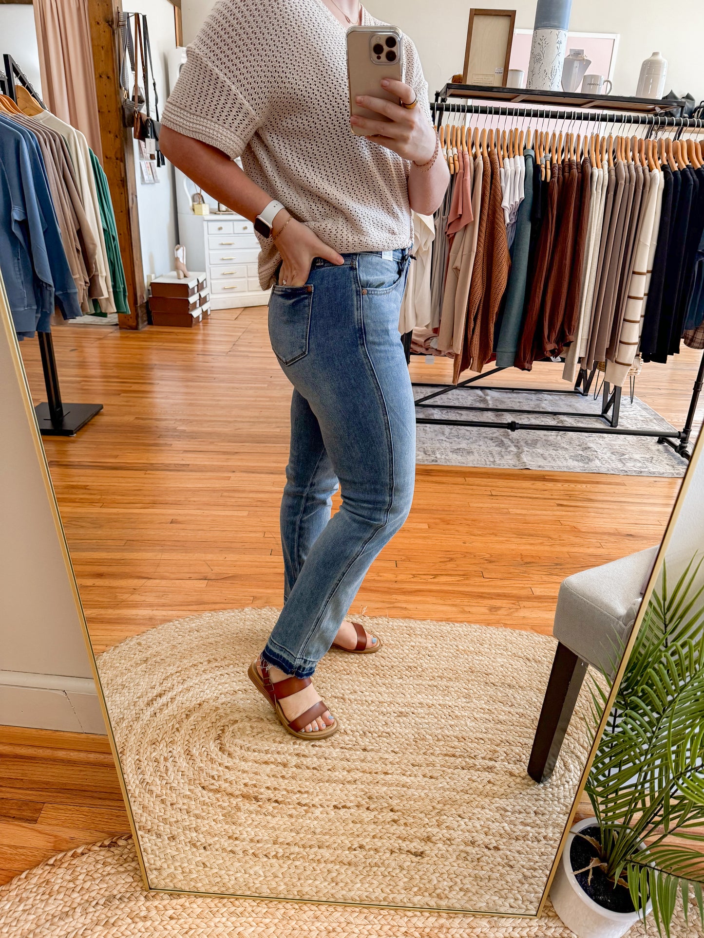 Midrise Rigid Boyfriend Denim