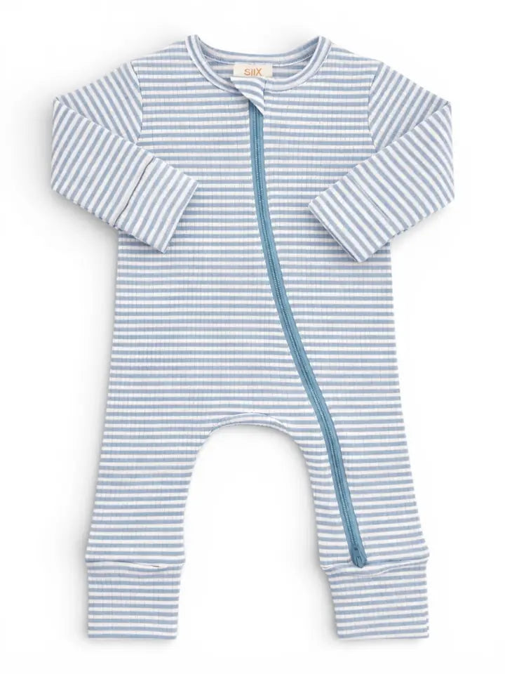 Ribbed 2-Way Zip Romper (2 colors)