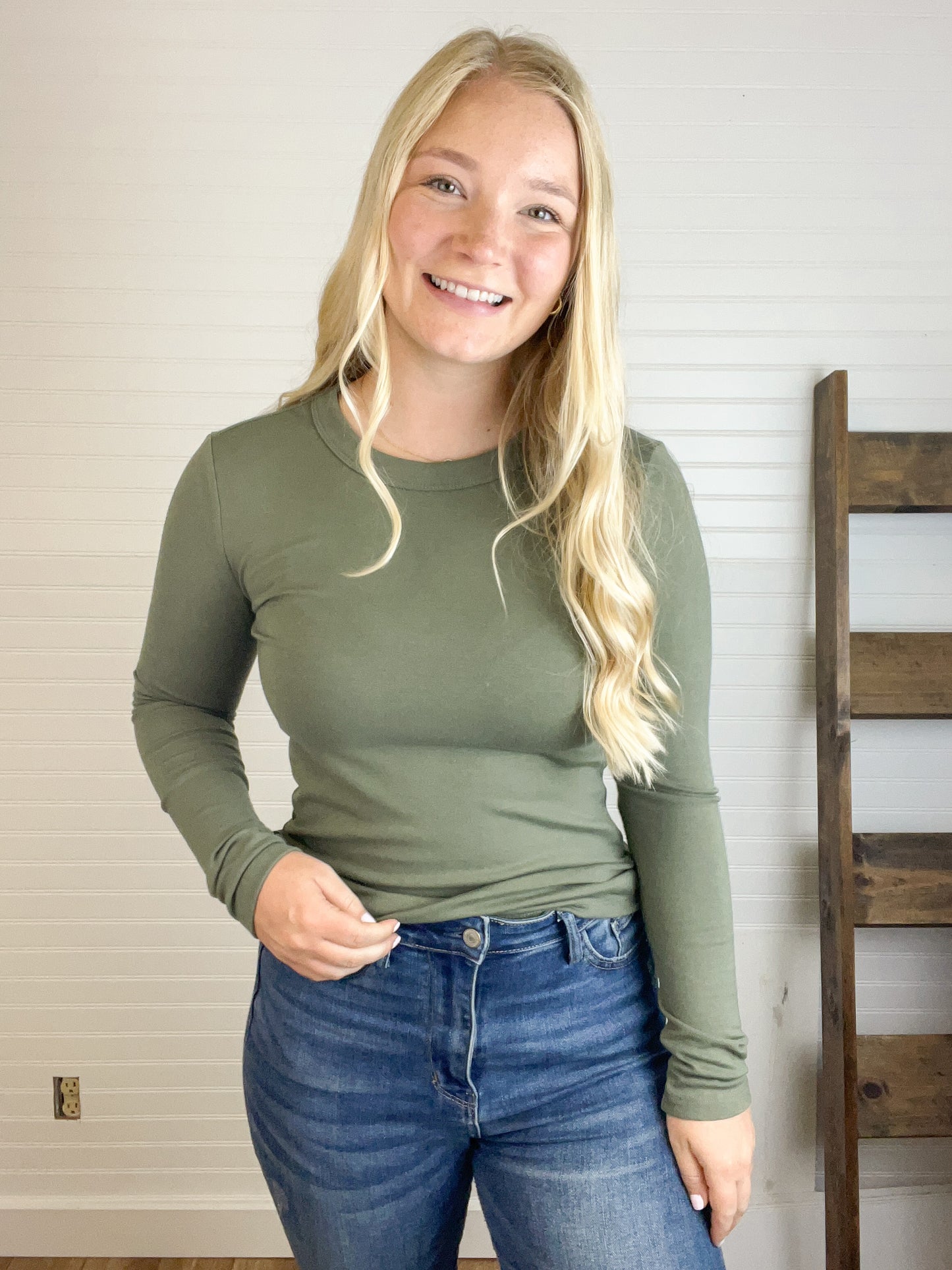 Basic Knit Long Sleeve Top (3 colors)