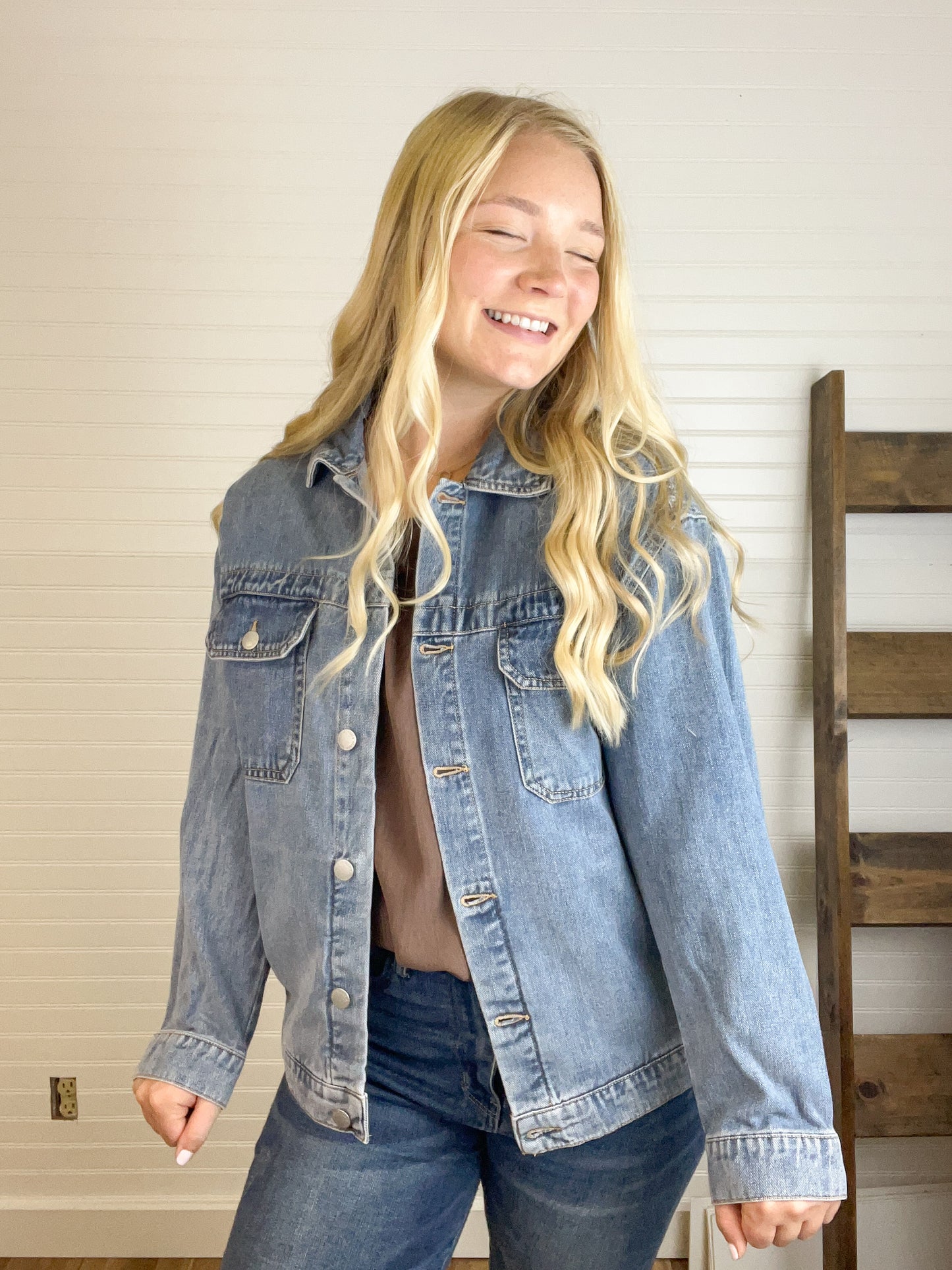 Oversized Denim Jacket - Light