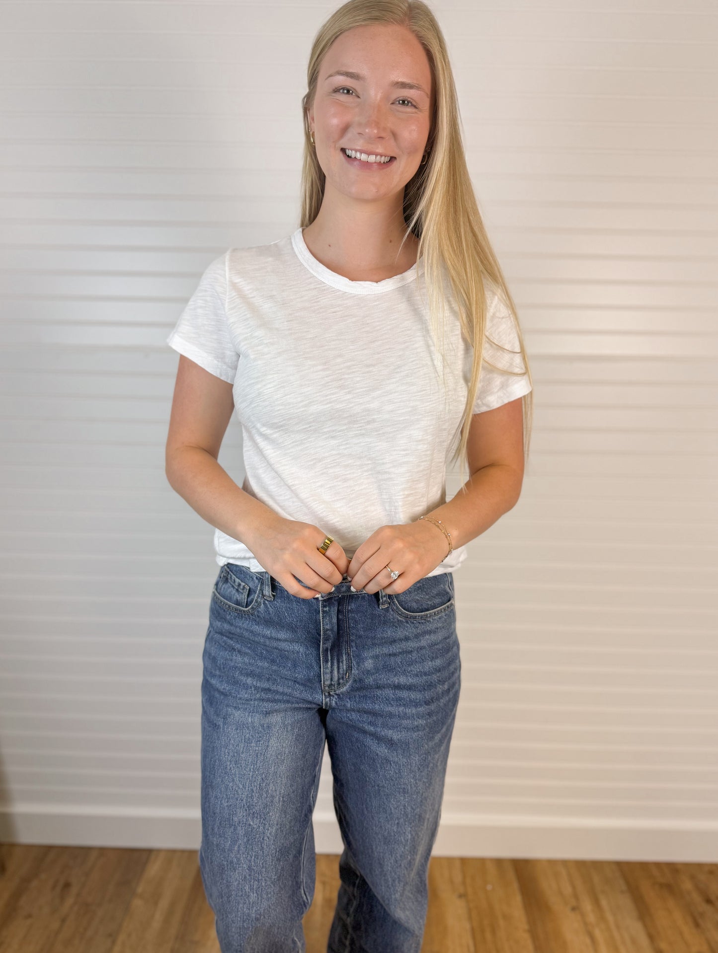 Basic Cotton Slub Tee (2 colors)