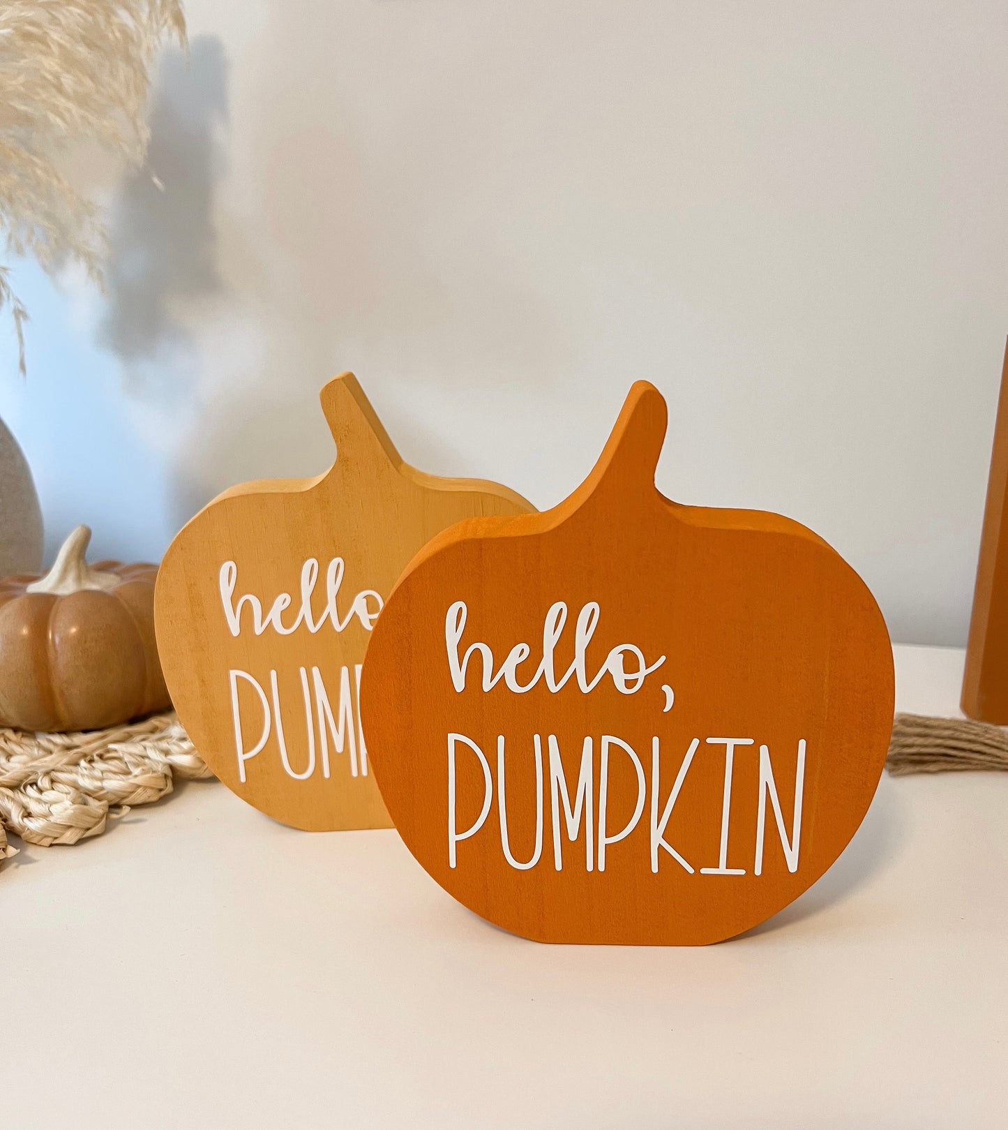 Wooden Pumpkin Decor