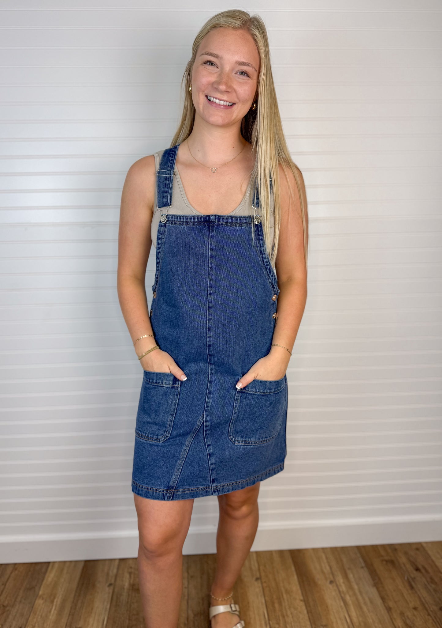 Denim Overall Mini Dress