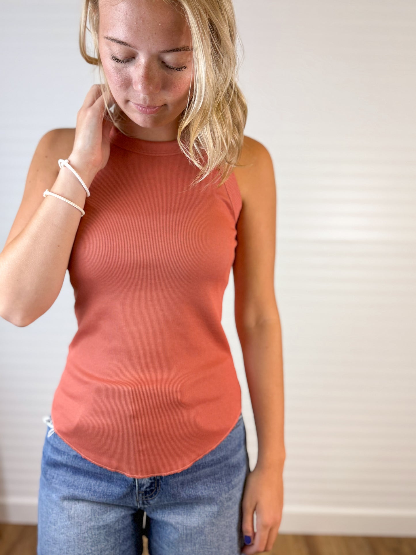 Crewneck Ribbed Knit Tank (5 colors)